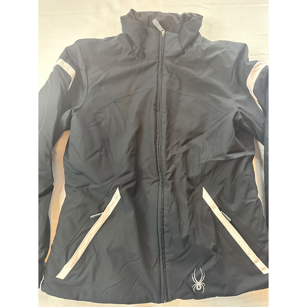 Spyder Women's Black Jacket Full Zip SKI WInter Snow Size 12